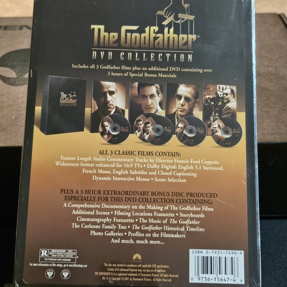 The Godfather DVD Collection DVD Box Set New & Sealed - Picture 3 of 3